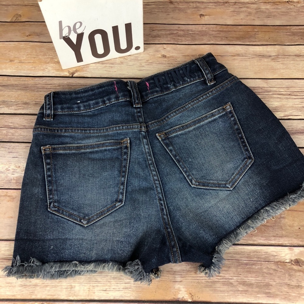 Pink by Victoria’s Secret Jean Shorts high waisted - Picture 3 of 3